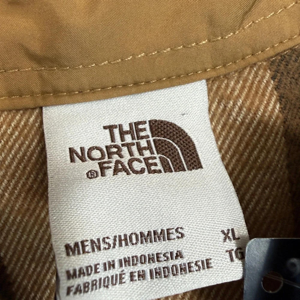 The North Face Mens Arroyo Flannel Utility Brown Plaid Shirt Size XL NEW